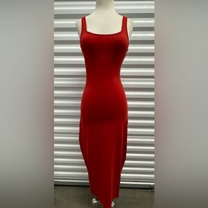 Comfortable, soft on the skin, red long dress